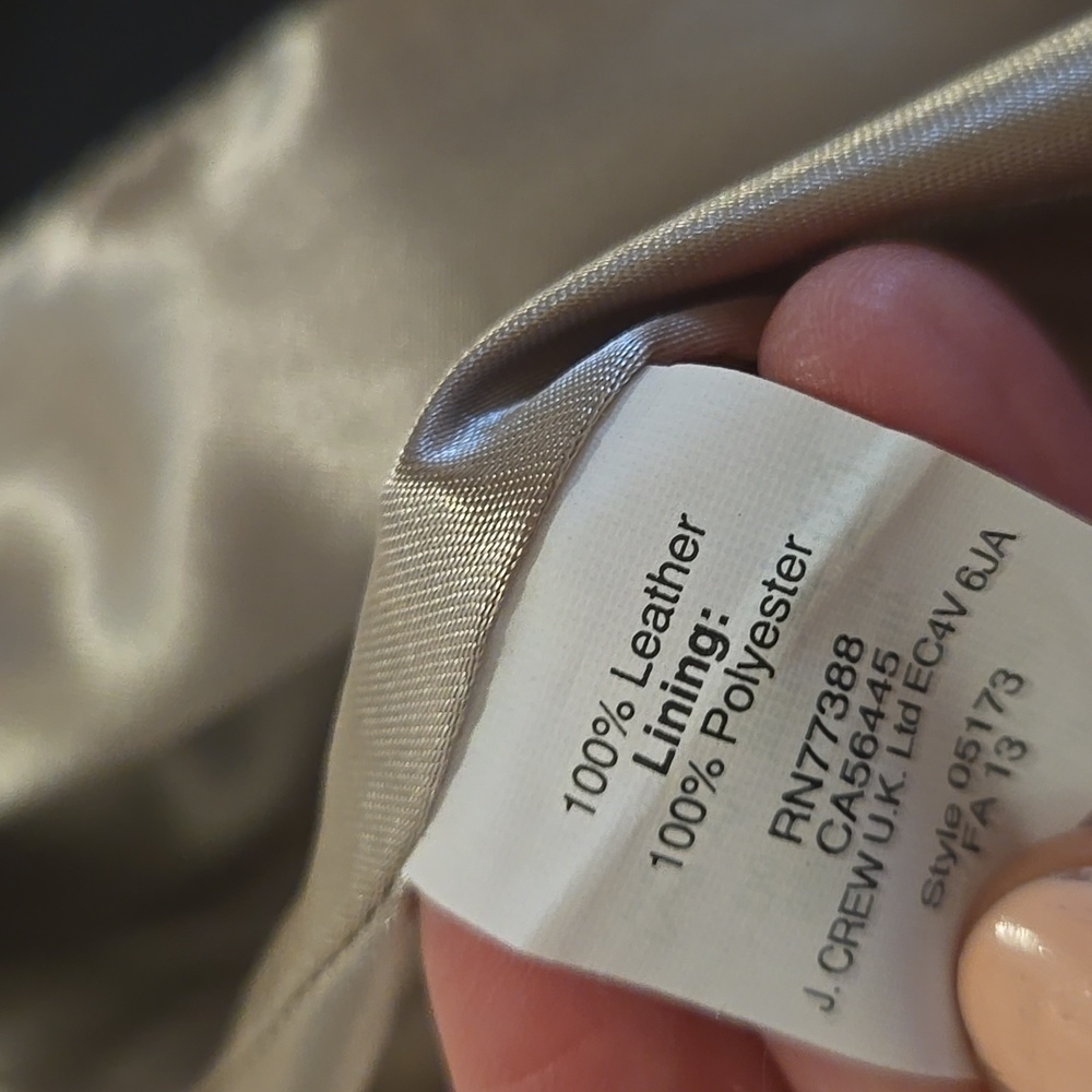 J. Crew Brown Patterned Leather Jacket - image 6